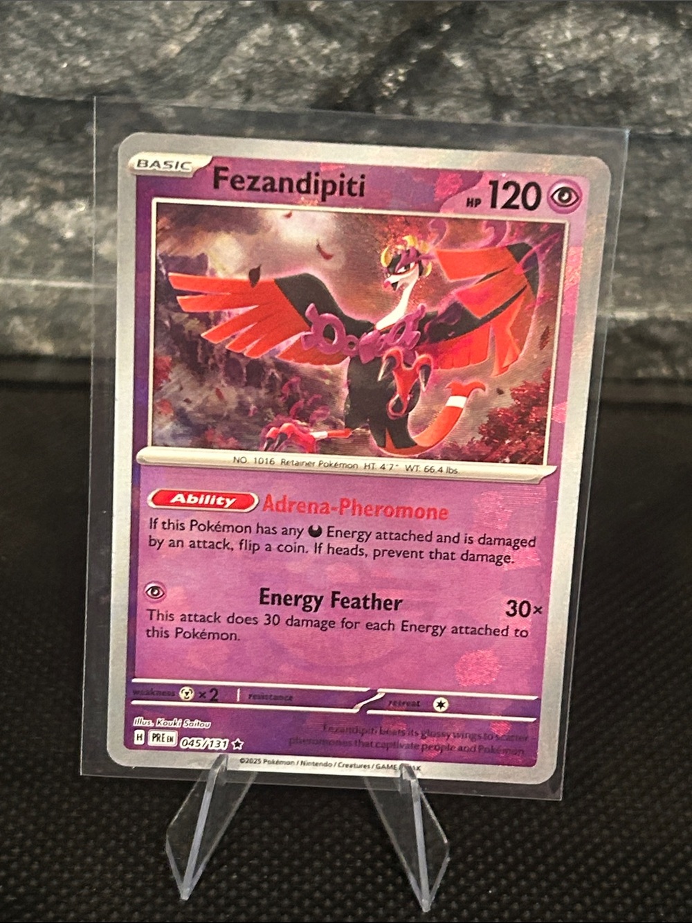 Pokemon Fezandipiti Pokeball 045/131 Holo from‎ Prismatic Evolutions M/NM